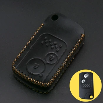 

Leather Car Key Cover Case for Honda Fit Crosstour 2011 2010 2012 Crv 2013 Genuine Accord Key Case Remote Control Key Cover Case