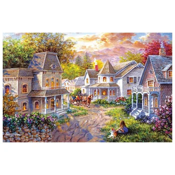 

1000 Piece Jigsaw Puzzles for Adults Kids, Jigsaw Intellectual Educational Game Difficult and Challenge/House the Forest