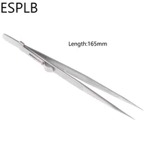6 ''Блокировка Пинцет прецизионный слайд прямой наконечник пинцет антистатические компонент электроники Jwelery крошечные Инструменты для ремонта