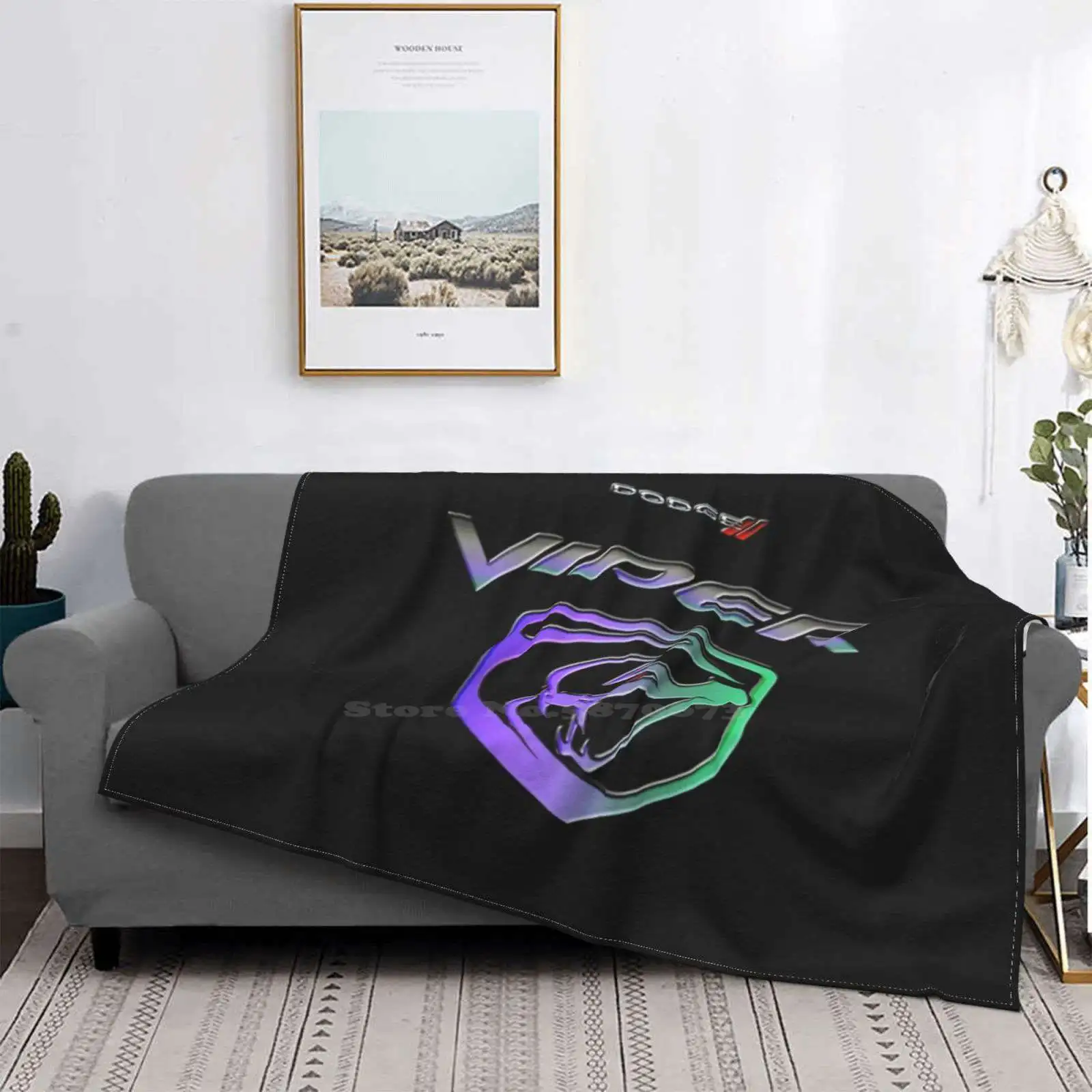 The Viper Venomous Color Logo Nuova Vendita Stampa Personalizzata Flanella Morbida Coperta Car Viper Supercar Muscle Car Rt100 American Car