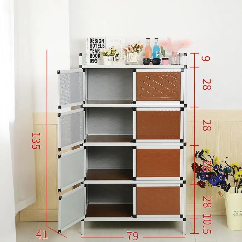 Number 9 Mueble чайные капборды Aparadores сервант для комнаты торцевые столы кухонная мебель Meuble буфет алюминиевый сплав шкаф - Color: Number 9
