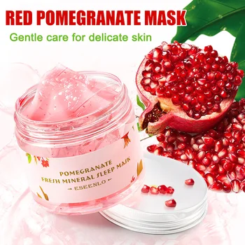 

Hot sale Red Pomegranate Mask Whitening Moisturizing Anti Wrinkle Facial Mask Brighten Skin Care Gel