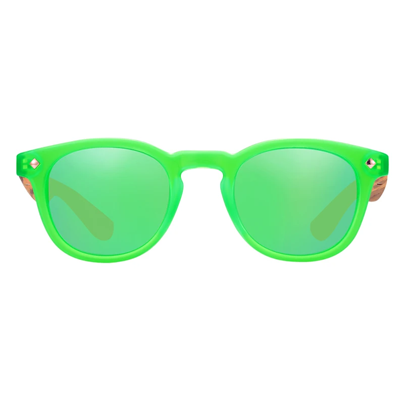 BARCUR, Поляризационные детские солнцезащитные очки, круглые, для мальчиков и девочек, Зебра, дерево, солнцезащитные очки, кошачьи глаза, UV400, очки Oculos Gafas De Sol