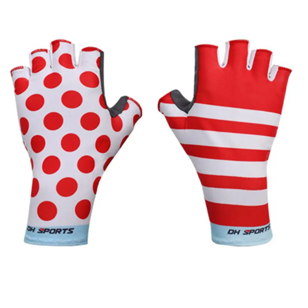 Унисекс Противоскользящий гелевый коврик велосипедные перчатки короткие полупальцевые велосипедные перчатки - Цвет: Green red
