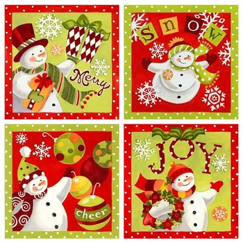 

EverShine Diamond Painting Snowman With Square Rhinestones Cartoon Beads Embroidery Full Square Drill Christmas Home Decoration