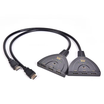 

4K*2K 3D Mini 3 Port HDMI Switch 1.4b 4K Switcher HDMI Splitter 1080P 3 In 1 Out Port Hub For DVD HDTV
