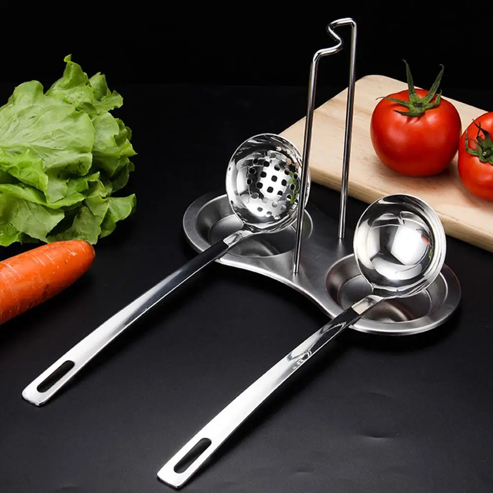 

New Style Home Kitchen Stainless Steel Pan Pot Cover Spoon Lid Shelf Cooking Rack Pan Cover Stand Kitchen Accessories