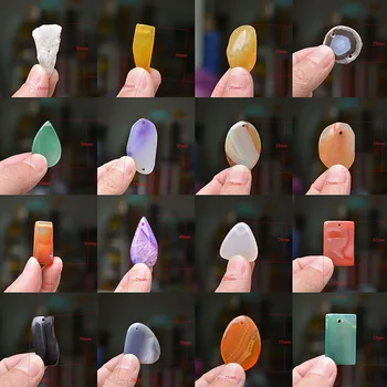 

FLTMRH Mixed Irregular shape pendants charms Natural Stone Angel Wing Necklaces & Pendants Purple Pink Green Jewelry