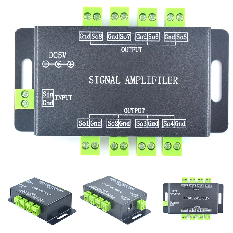 Светодиодный Усилитель музыки 5 в контроллер повторитель сигнала Портативный
