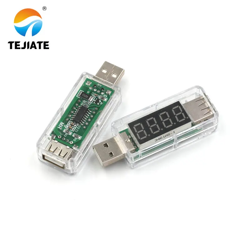 Цифровой светодиодный тестер с двумя USB портами Вольтметр и амперметр для