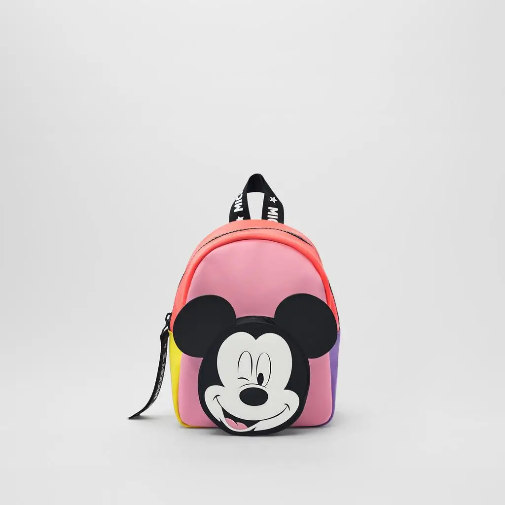 Новый детский рюкзак Disney Детский для девочек с украшением Микки Мауса