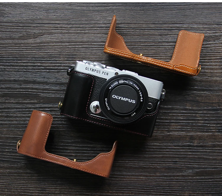 m【美品】OLYMPUS PEN E-PL8 箱付き　カメラケース付き Molympus-カメラケース,E-P7 ° PUレザーケース,ハーフボディ