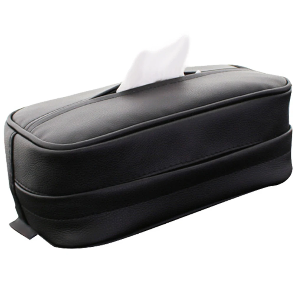 

Creative Leather Boxes Car Part Pumping Paper Napkin Holder For Tissue Storage Tool Kit Hanging Sun Visor Tissue Box