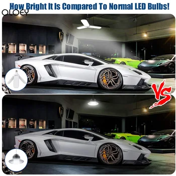 

E27 AC85-265V Garage Light Deformable LED Ceiling Lighting No Flicker 60W Daylight LED Lamp For Home Shop Warehouse Supermarket