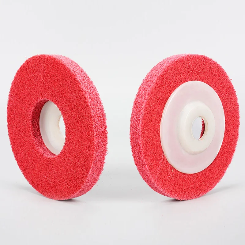 Горячая XD-10Pcs полировка колеса 100X16Mm9P Нетканые абразивные колеса нейлоновые волокна Полировка Абразивный диск для колес