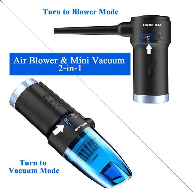 Soplador Aspirador Portatil CCV - Plumero De Aire Comprimido Eléctrico – 150000 RPM, 3 Engranajes, Ajustable, Recargable, Inalámbrico, Soplador De Aire Para Coche Y Hogar (dorado Air Duster