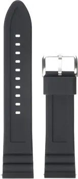 

22mm Silicone Watch Band, Color: Black