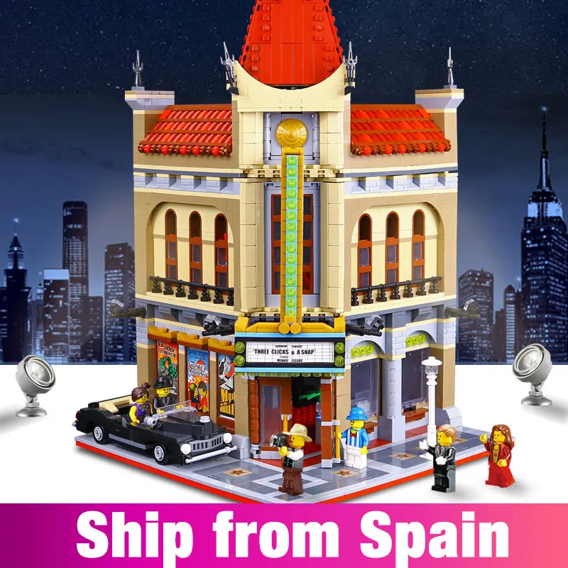 

15006 City Street Palace Cinema Model Building Blocks Set Compatible with 10232 Classic House Architecture Toys compatible lego