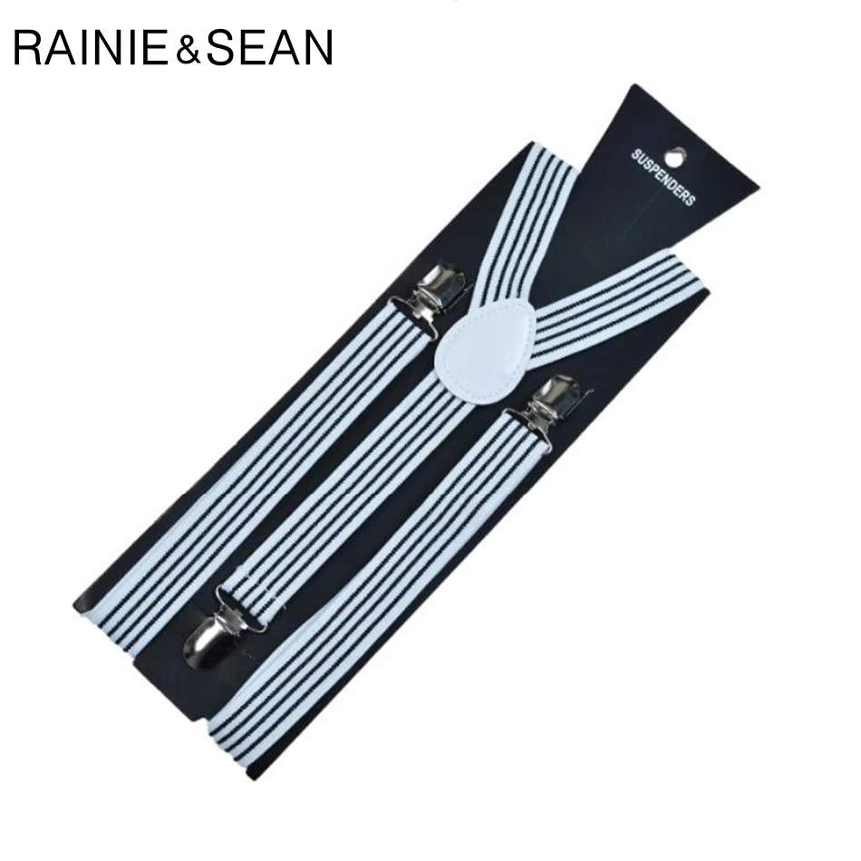 Renie SEAN подтяжки для мужчин и женщин в полоску британский стиль винтаж мужской женский рубашка клип пояс для чулок Y назад рубашка подтяжки