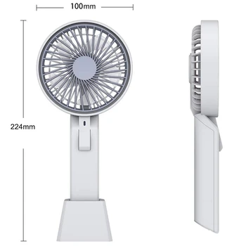 

Portable Fan Battery Operated Desk Fan Usb Small Fan Rechargeable Hand Fan,5 Speed Electric Personal Fan With Base Strong Wind 2