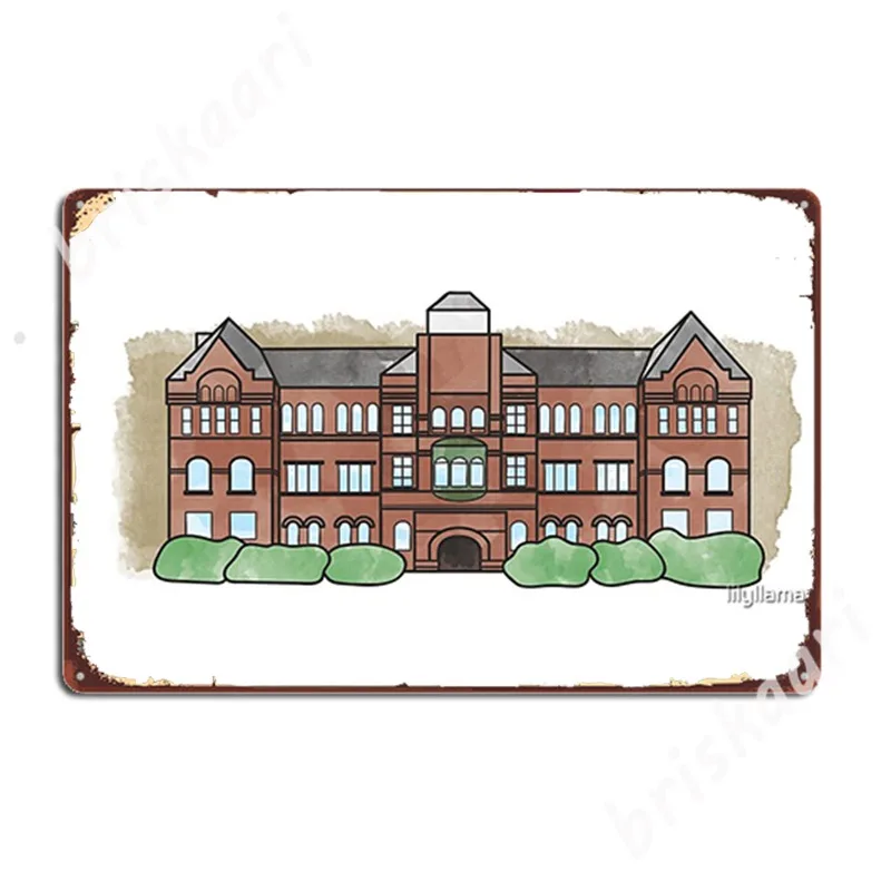 

Old Main Watercolor Metal Signs Garage Decoration Club Party Customize Mural Tin sign Posters