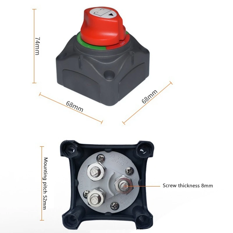 12 V/24 V автомобиль морской Батарея аккумулятор разъединение изолятора 3-х позиционный переключатель для трейлер для яхты RV 1000A Мощность защиты