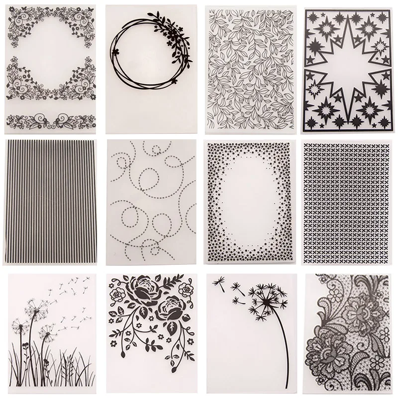 Flower plant Plastic Embossing folder for DIY Scrapbooking Template Craft Photo Album Card Holiday Handmade Decor Supplies