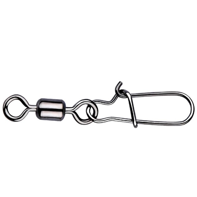 Rolling Swivel Fishing Connector Pin Bearing Interlock Snap6# 8# 10# 12# Fishhooks Lures Carp Fishing Accessories