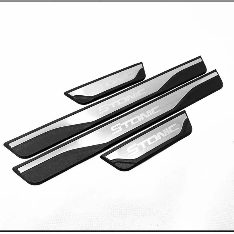 

Car-Styling Accessories For Kia Stonic 2017 2019 Door Sill Protector Guard Stainless Steel Scuff Plate Car Styling Sticker 4pcs