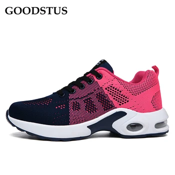 

GOODSTUS Women Running Shoes Hot Sale Height Increase Mesh Vamp Air Cushion Breathable Comfortable Streetwear Casual Shoes Women