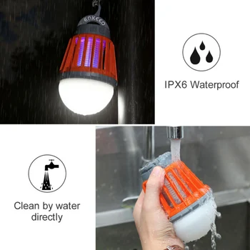 

Outdoor 2In1 Rechargeable Mosquito Killer Lamp Camping Light Waterproof Full Charge Time: 2~4 Hours *Battery: 3.7V/ 2000mAh