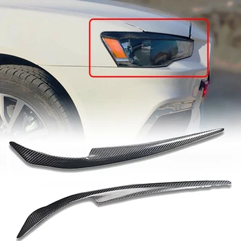 

For Mitsubishi Lancer Carbon Fiber EVO X Eyebrow Trims Set Headlight Durable