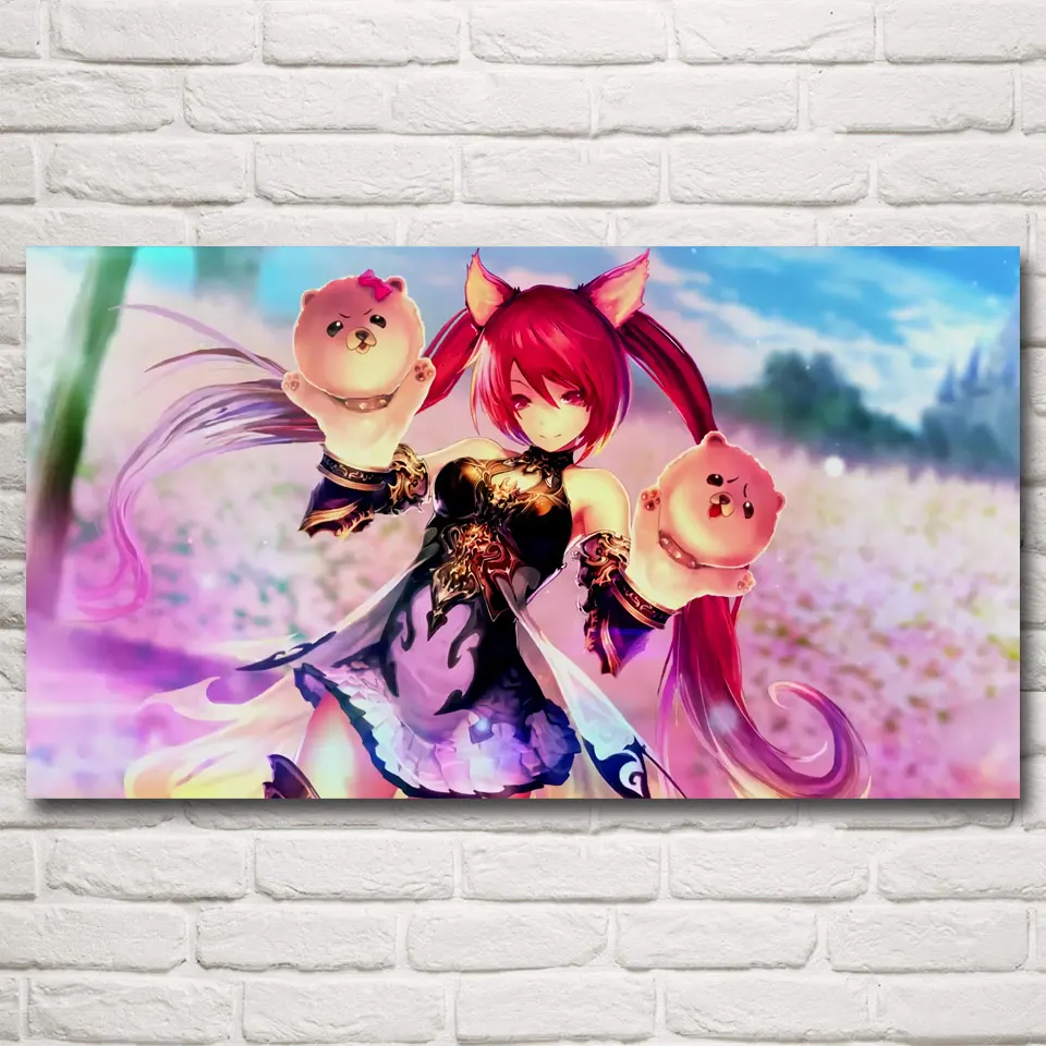 Shingeki No Bahamut Fenrir Anime Game Posters And Prints Living Room Wall Art Silk Painting Home Decor Pictures Decoration Aliexpress Home Garden