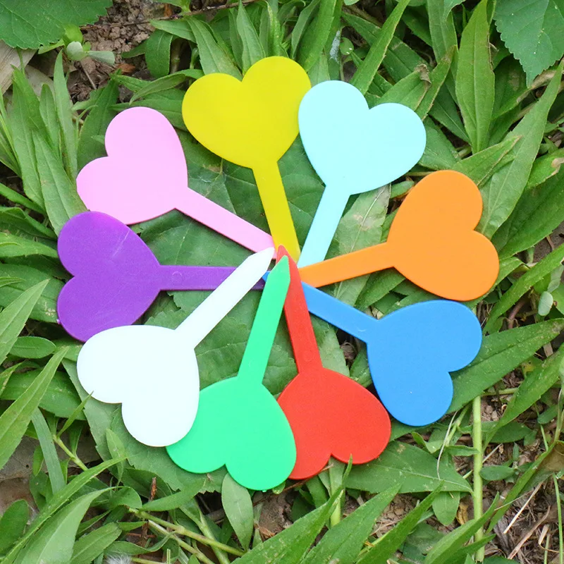 

100Pcs Garden Plant Labels Plastic Plant Tags Nursery Markers Flower Pots Seedling Labels Tray Mark Tools Mix Colors