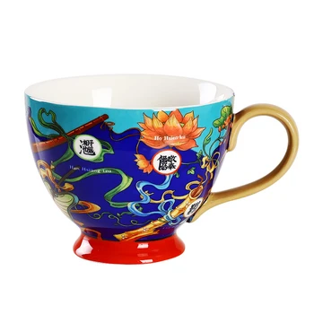 

Wonderful Resurgence Joint Baxian (Xian) Festive Mug Ceramic Cup Men And Women Couple Cup Large Capacity Milk Coffee Tea Cup