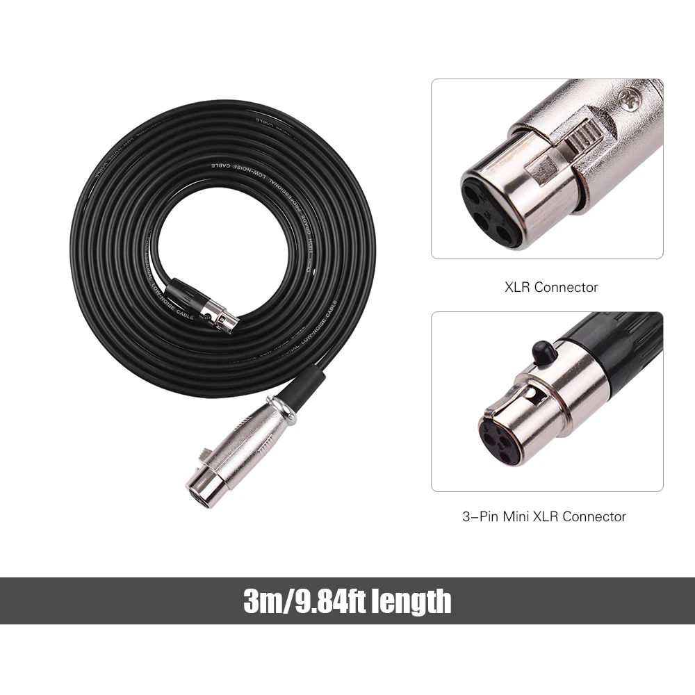 Микрофонный кабель 3 Pin Mini XLR разъемом разъем равновесные наушники провода для