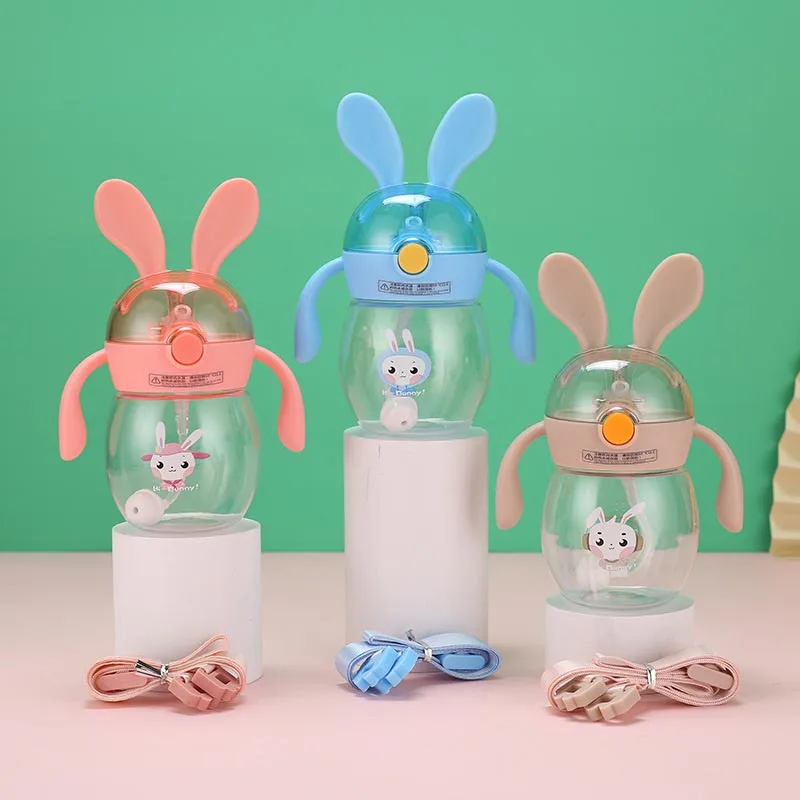 360 Drinking Wide Mouth Feeding Bottle Water With Handle Silicone Straw Training Milk Babies Suction Cups Leakproof