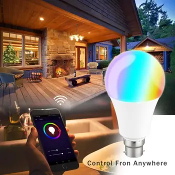 

LED RGB Bulb Cellphone WiFi Voice Control Energy Saving Dimming Multicolor Smart Light Bulbs 11W Compatible Alexa Google