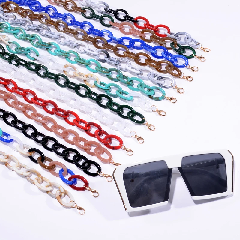 

72cm Acrylic Multi-Color Sunglasses Glasses Chain For Women's Strap Hang Spectacle Cord Holder Lanyards Luxury Fashion 2021 New