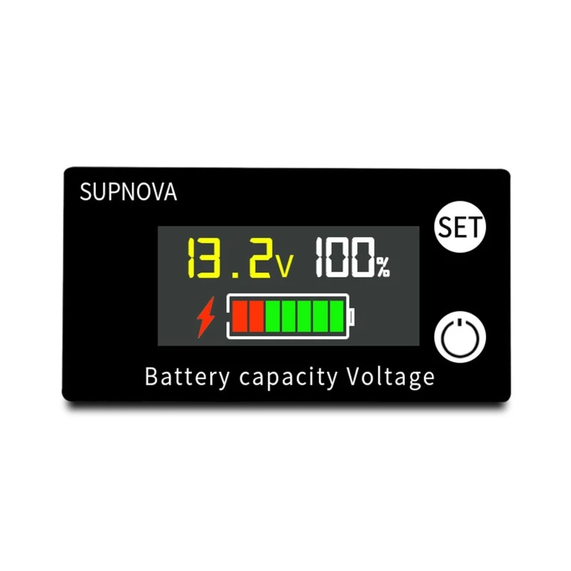 Digital LCD Battery Capacity Indicator Monitor Voltmeter Voltage Tester Meter 