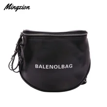 Mingzion женские сумки через плечо из мягкой искусственной кожи с буквенным принтом, сумка-мессенджер для дам, Повседневная седельная сумка, Bolsa Feminina