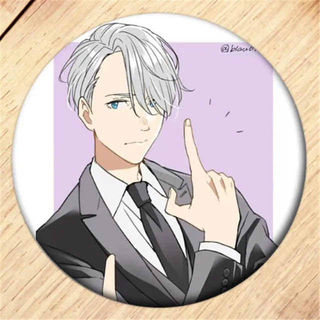 Free Shipping Anime YURI!!! on ICE Brooch Pin Cosplay Badge Accessories For Clothes Backpack Decoration Children's gift B010 8