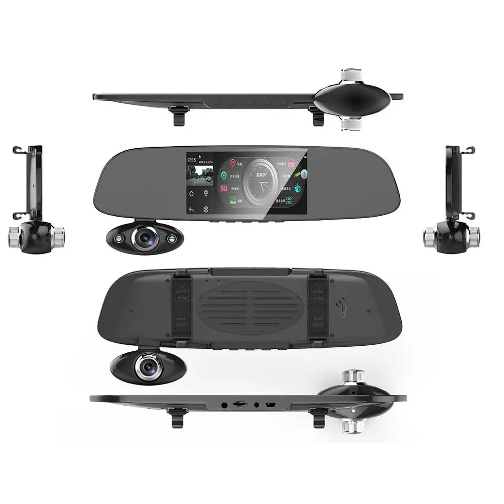 

B33 Car Camera 5" 1080P FHD Car DVR Touch Rear View Mirror Camera G-sensor Recorder Night Vision Dual Lens Dash Cam