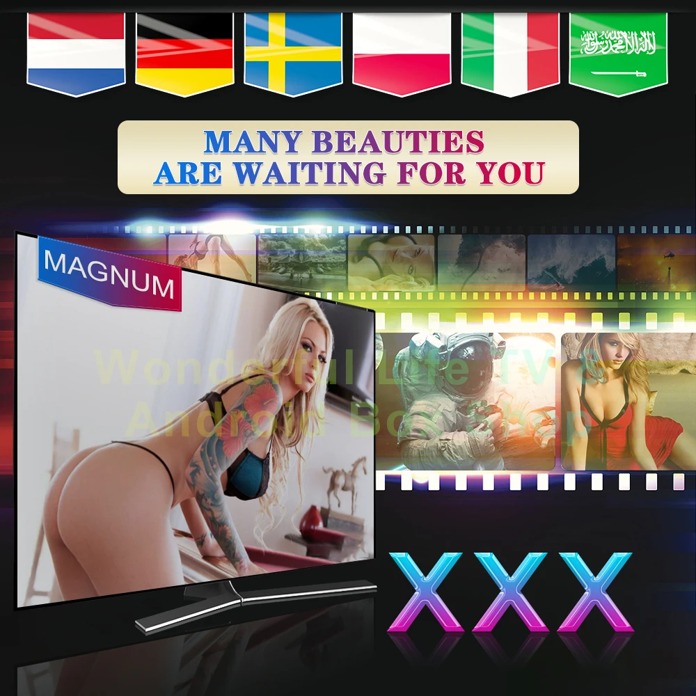 

Magnum Xxx IP Android TV Box Europe Sweden Dutch German Belgium Czech M3u Smart IP UK Canada Norway Nordic TV No App Included