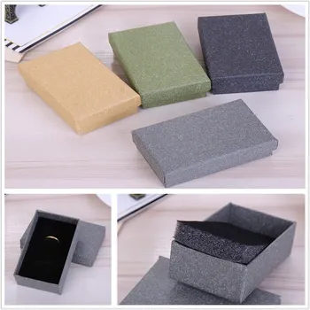 

12PCS Cardboard Jewelry Box Rectangle Kraft Paper Gift Boxes For Jewelry ZJM9292