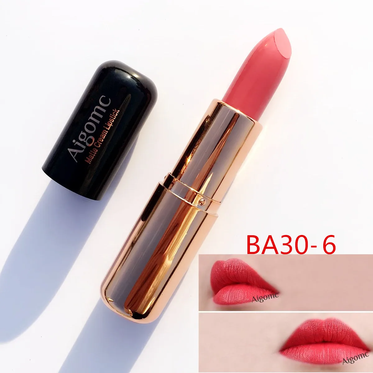 6 Color Lipstick Matte Pumpkin Earthy Color Red Waterproof Moisture Not Remove Lip Makeup - Цвет: BA-06