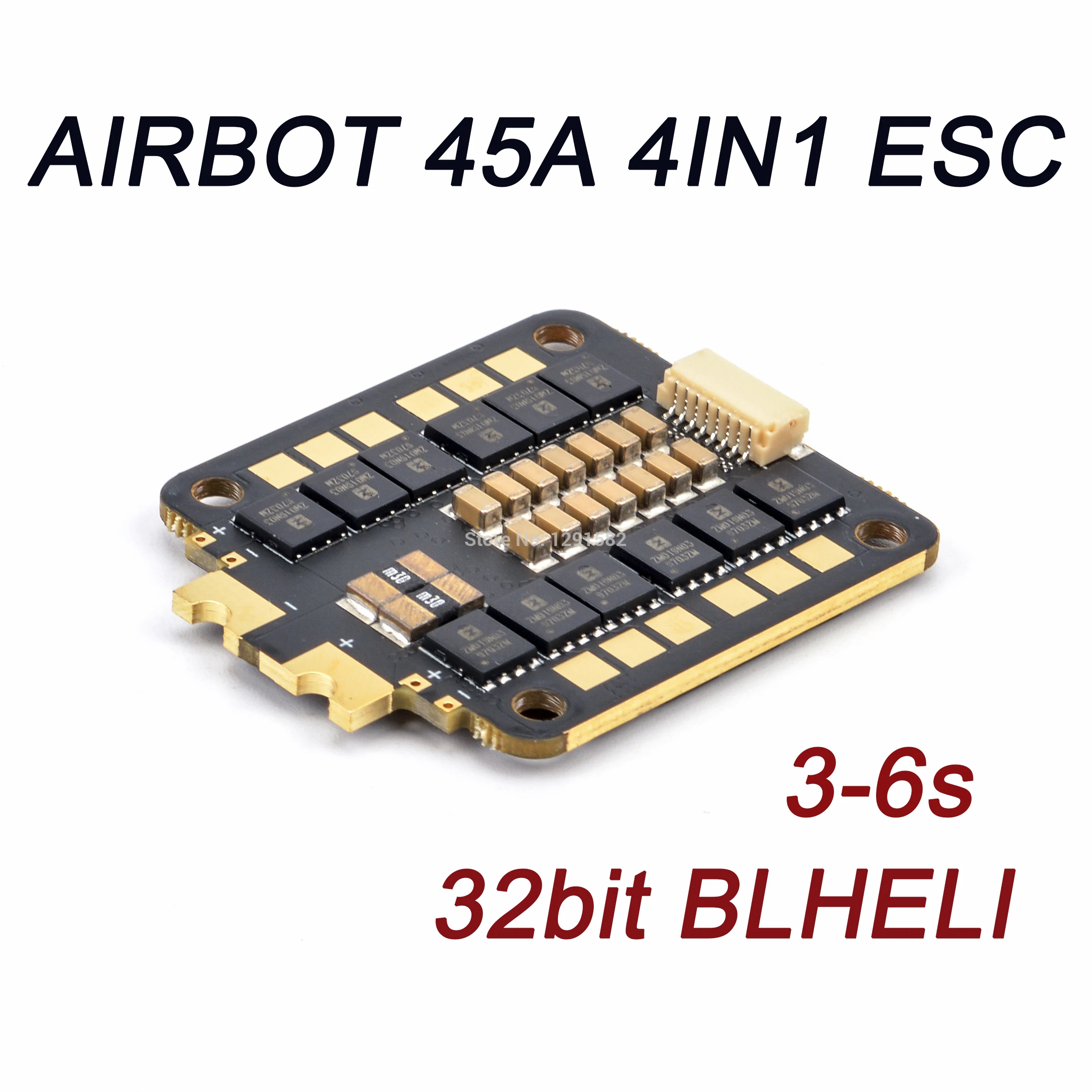 AIRBOT Furling32 45A 4IN1 ESC 3S 6S Blheli_32 F3 MCU 108Mhz поддерживает 3 для и fpv RC Дрон Квадрокоптер