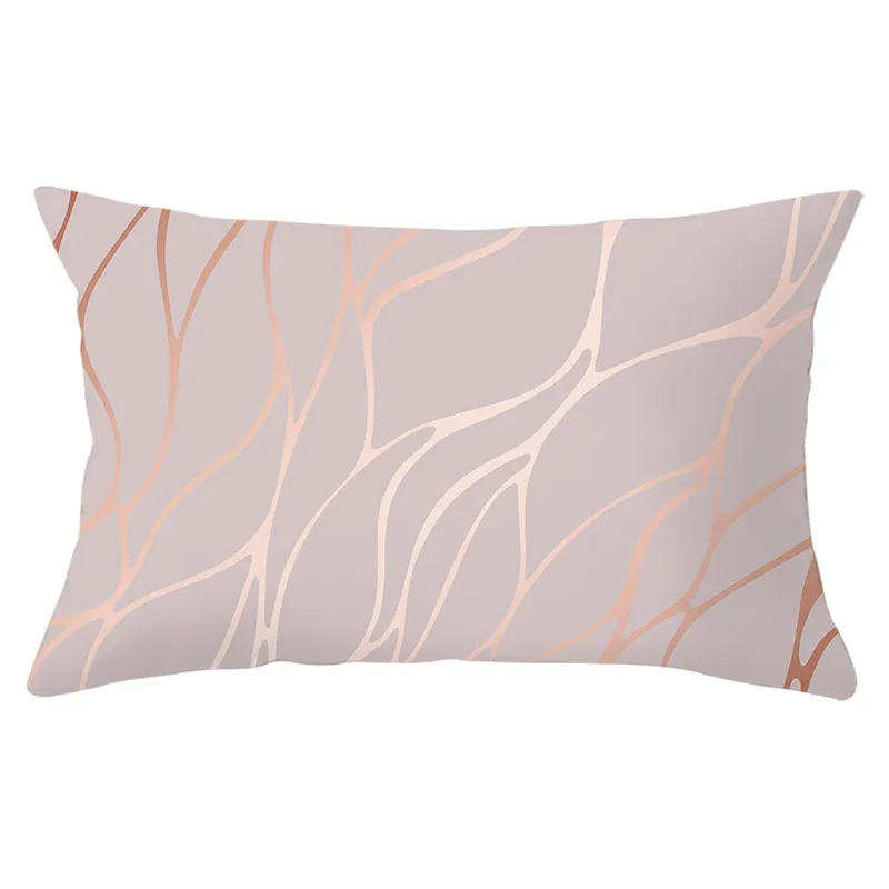 PC12318 Fuwatacchi Pink Rectangle/polyester Cushion Cover Geometric Throw Pillowcase for Sofa Decorative Throw Pillows Covers 30*50cm - Цвет: PC12318
