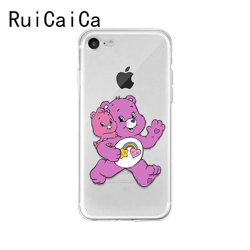 Ruicaica розовый Care Bears рисунком в виде радуги покупателей качество чехол для телефона чехол для iPhone 6S, 6 plus, 7, 7 plus, 8, 8 Plus, X Xs Макс 5 5S XR 10