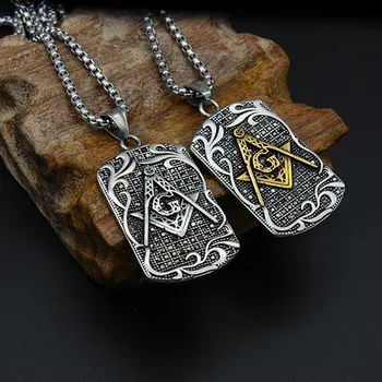 

Fashion Jewelry Gothic Freemason Pendant Necklace Punk Masonic Necklace
